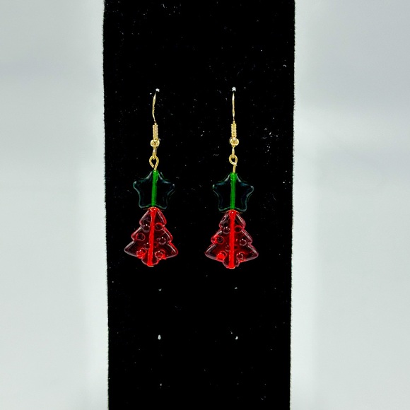 Handmade holiday earrings - Picture 1 of 7